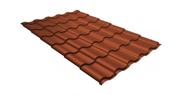 Металлочерепица кредо GL 0,5 GreenСoat Pural RR 750 кирпично-красный (RAL 8004 терракота) купить в Воскресенске