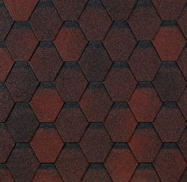 Гибкая черепица EURASIA Docke, Коллекция ШЕСТИГРАННИК Красный купить в Воскресенске