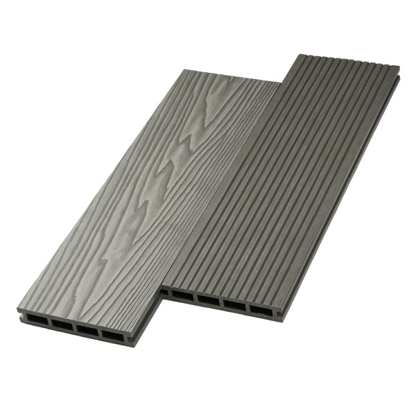 Террасная доска ДПК NanoWood двусторонняя New 3D тиснение + вельвет Серый купить в Воскресенске