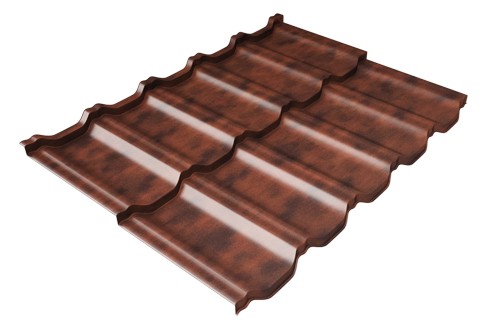 Металлочерепица модульная Квинта Uno Grand Line c 3D резом 0,45 Safari Twincolor Brown купить в Воскресенске