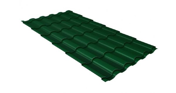 Металлочерепица кредо 0,5 Satin RAL 6005 зеленый мох купить в Воскресенске