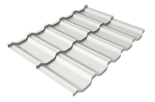 Металлочерепица модульная Квинта Uno Grand Line c 3D резом 0,5 Satin RAL 9003 сигнальный белый купить в Воскресенске