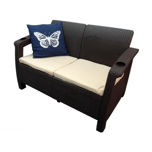 Двухместный диван Yalta Sofa Seаt венге купить в Воскресенске