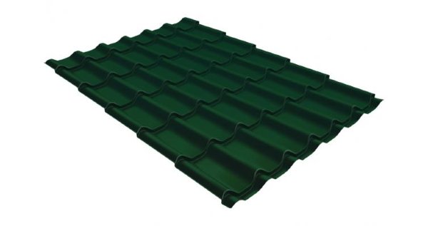 Металлочерепица классик 0,5 Satin RAL 6005 зеленый мох купить в Воскресенске