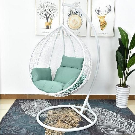 Кресло Подвесное из искусственного ротанга AFM-168A-L White/Green купить в Воскресенске