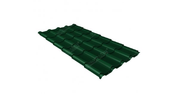 Металлочерепица камея 0,5 Satin RAL 6005 зеленый мох купить в Воскресенске