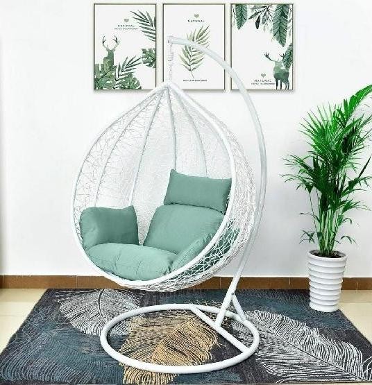 Кресло Подвесное из искусственного ротанга AFM-168A-XL White/Green купить в Воскресенске