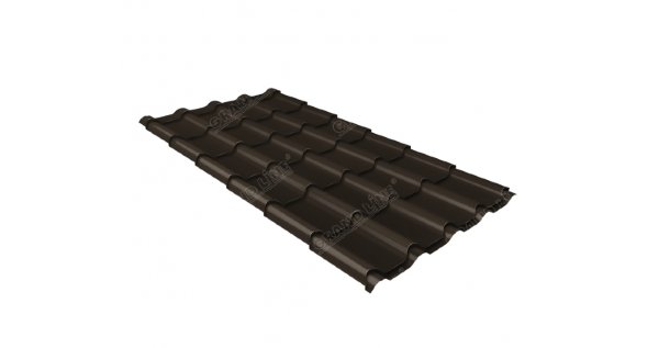 Металлочерепица камея 0,5 Satin RR 32 темно-коричневый купить в Воскресенске