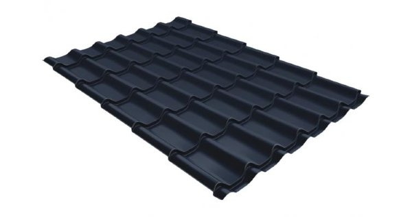 Металлочерепица классик 0,5 Satin RAL 7024 мокрый асфальт купить в Воскресенске