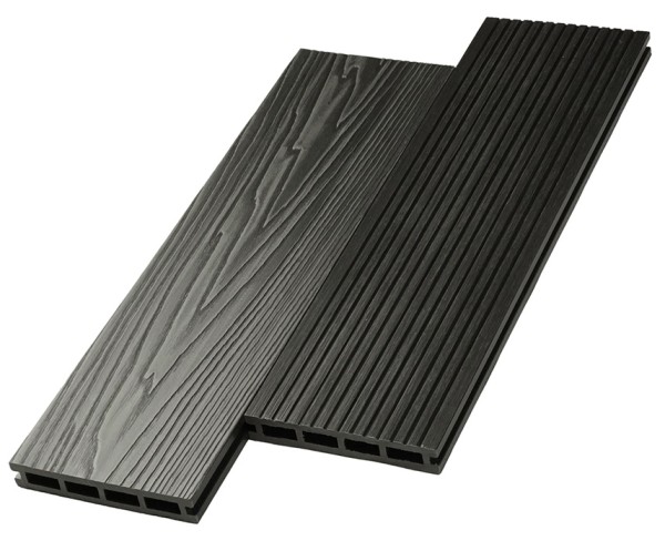 Террасная доска ДПК NanoWood двусторонняя New 3D тиснение + вельвет Графит купить в Воскресенске