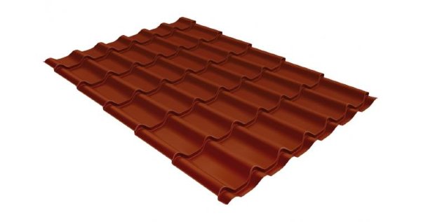 Металлочерепица классик GL 0,5 Velur20 RAL 8004 терракота купить в Воскресенске