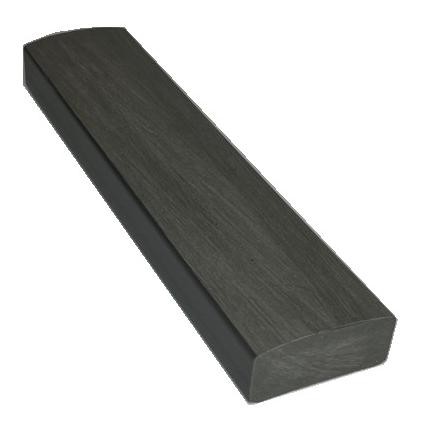 Лавочный брус Ecodecking Некст полнотелый брашированный 70х35 графит купить в Воскресенске