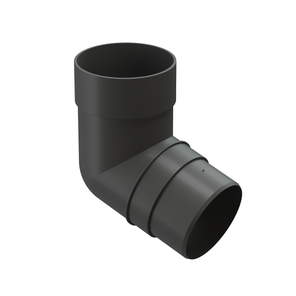 Колено 72˚ для водосточной трубы Docke Premium Графит купить в Воскресенске