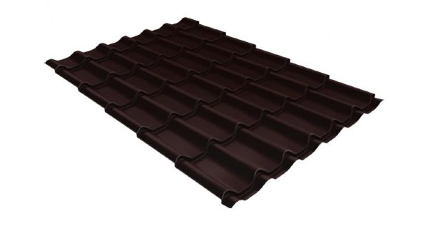 Металлочерепица классик 0,5 Satin RAL 8017 шоколад купить в Воскресенске