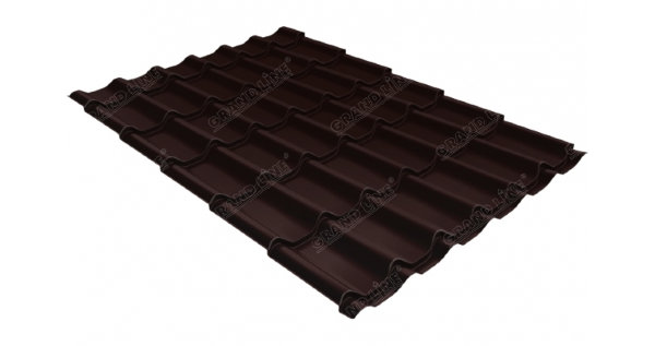 Металлочерепица классик GL 0,5 Quarzit RAL 8017 шоколад Metallic купить в Воскресенске