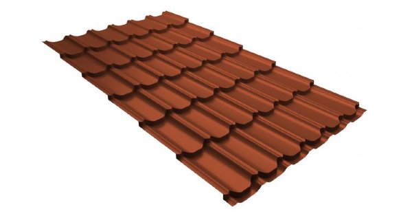 Металлочерепица квинта плюс 0,5 GreenCoat Pural RR 750 кирпично-красный (RAL 8004 терракота) купить в Воскресенске